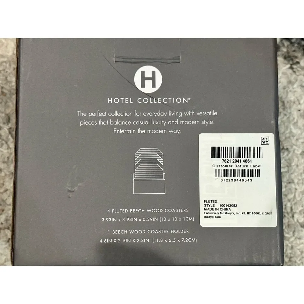 Hotel Collection NWT Macy’s bar coaster set
